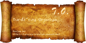 Turóczy Orsolya névjegykártya
